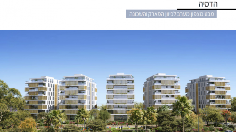 הדמיה - מבט מצפון מערב לכיוון הפארק והשכונה.png